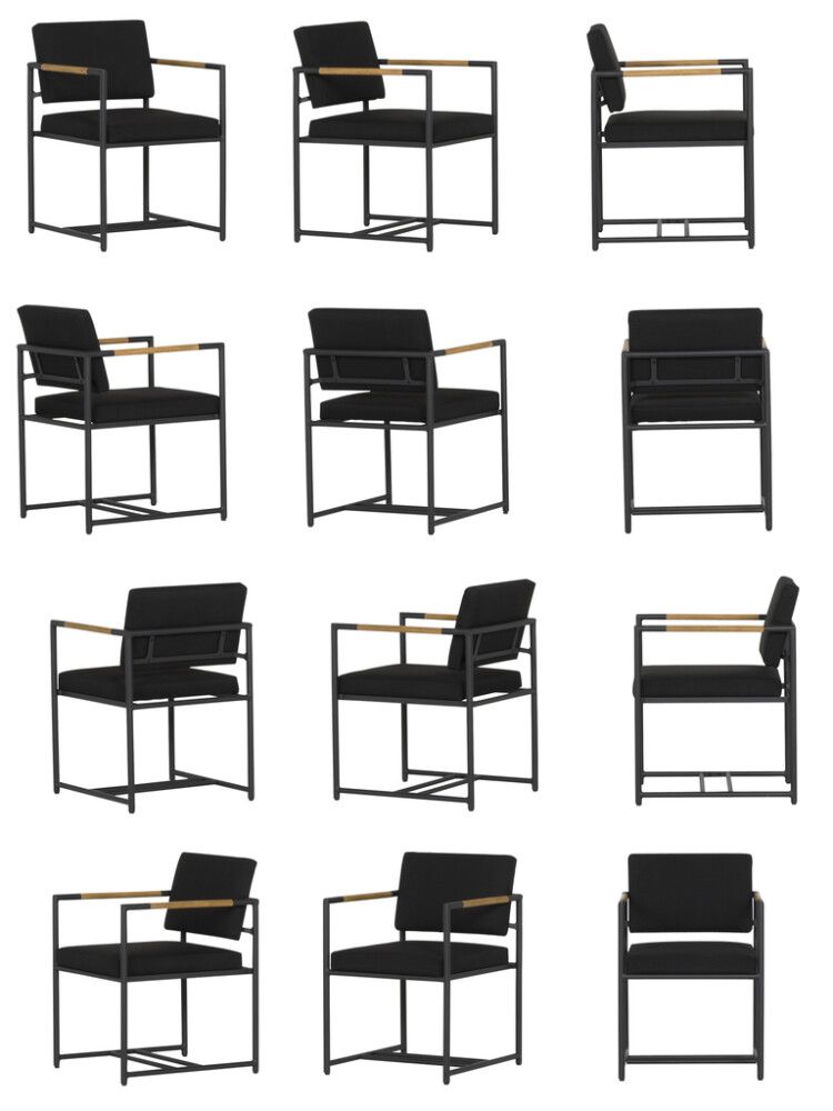 Garðstóll 2 stk Sensum Arendal svartur