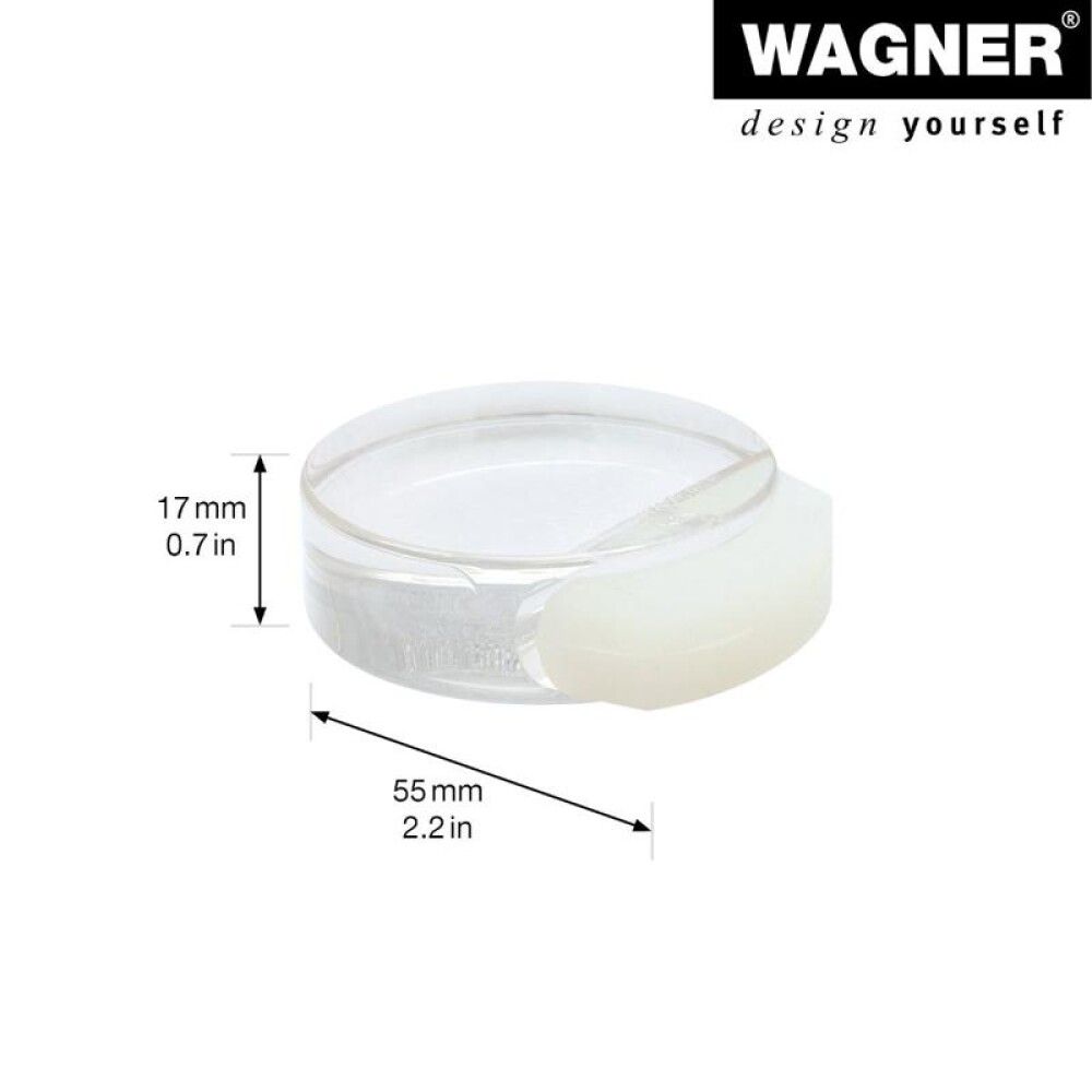 Hurðastoppari Ø55x50 mm Wagner glær