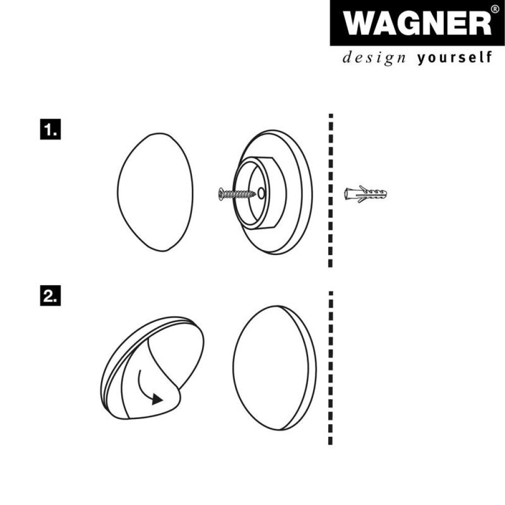 Hurðastoppari Ø20 mm 2 stk Wagner glær