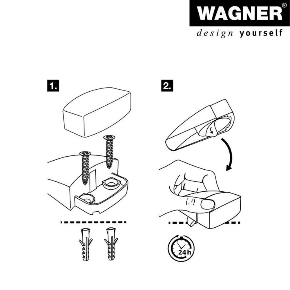 Hurðastoppari 63x38 mm Wagner svartur 