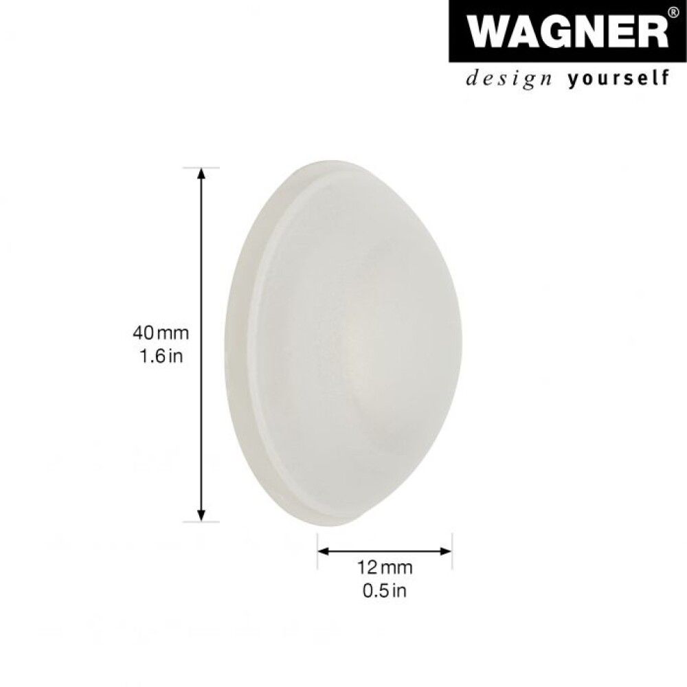 Hurðastoppari á vegg Wagner Ø40mm hvítur