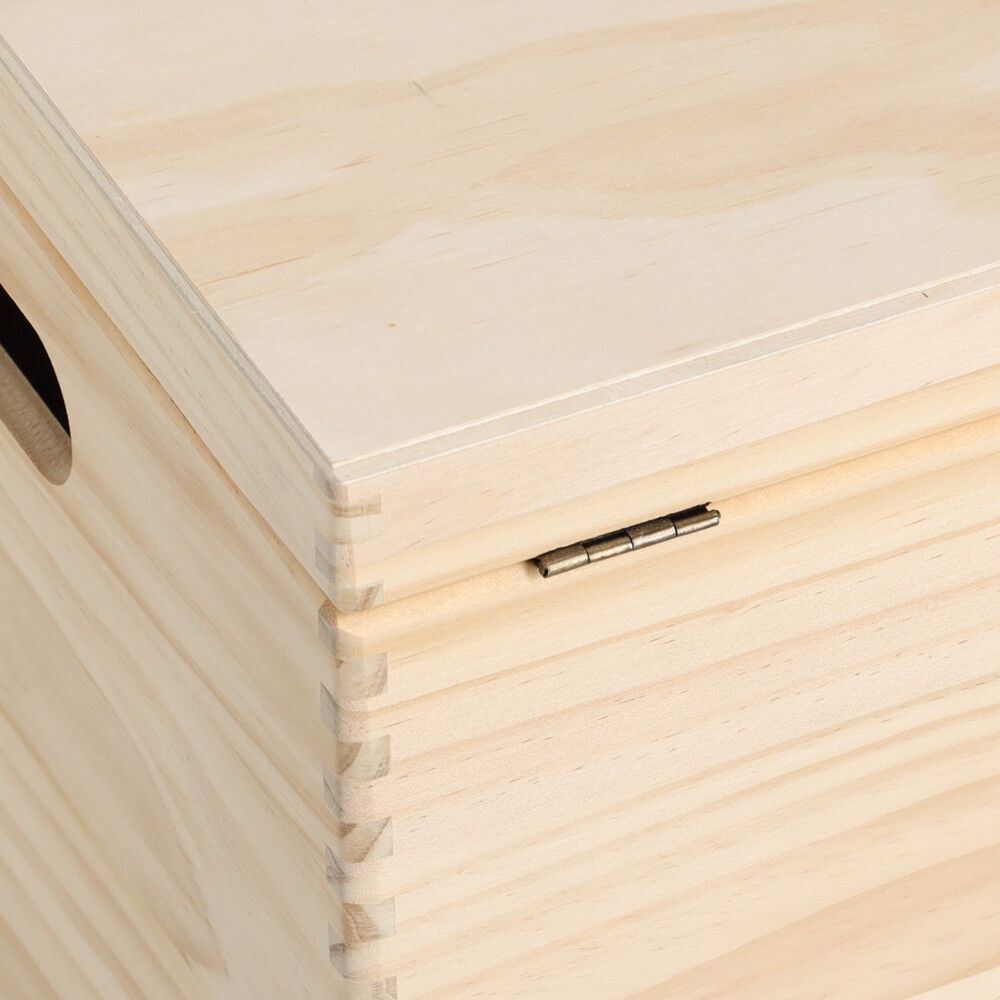 Trékassi með loki 40x30x23 cm