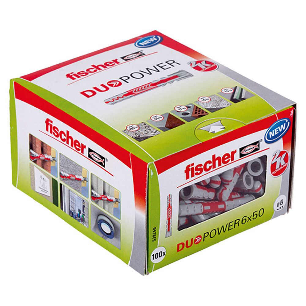 Tappar alhliða Duopower Fischer 6x50mm 100stk