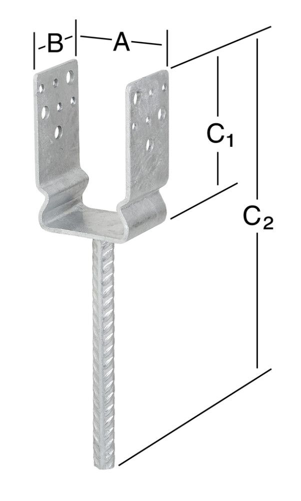 Bjálkaskór 71x60x125mm Vormann heitgalv.