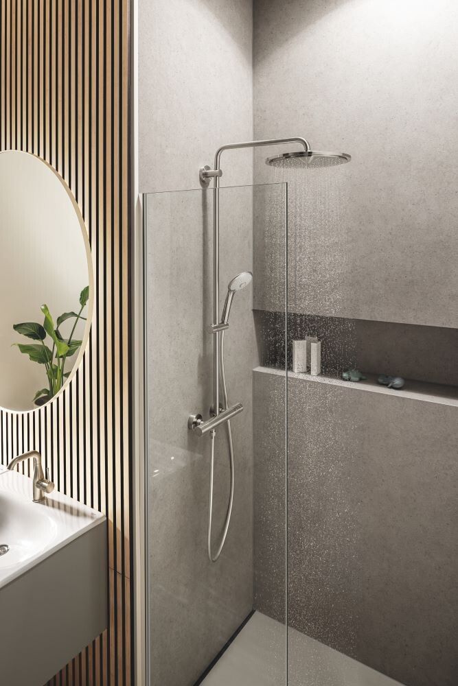 Sturtusett með blöndunartæki Grohe Euphoria 310 matt stál