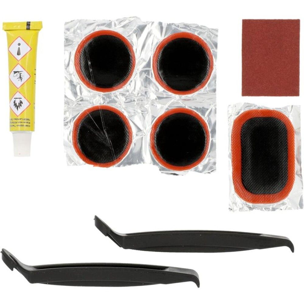 Viðgerðarsett fyrir hjóladekk Fischer 9 hlutir slanga fylgir