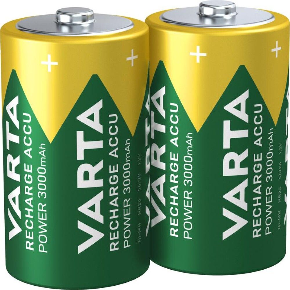 Rafhlaða D Varta HR20 hleðslurafhlaða 2stk 3000mAh
