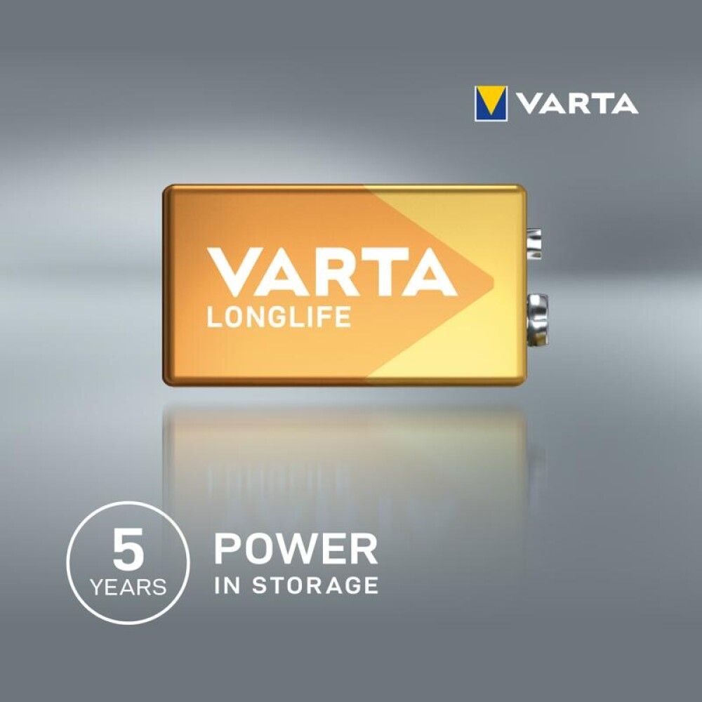 Rafhlöður 9V Varta Longlife Alkaline 2stk