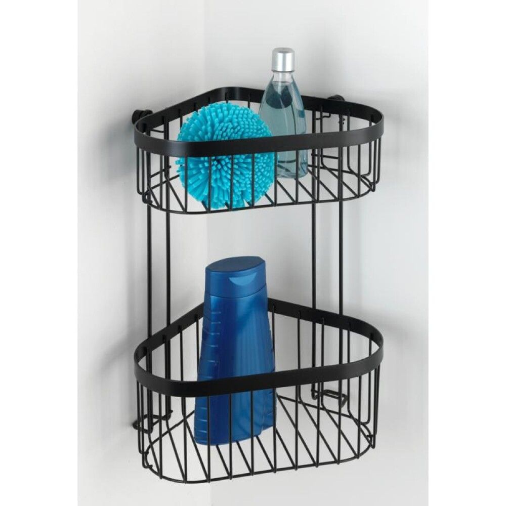 Sturtukarfa veggfest Wenko plus classic matt svört