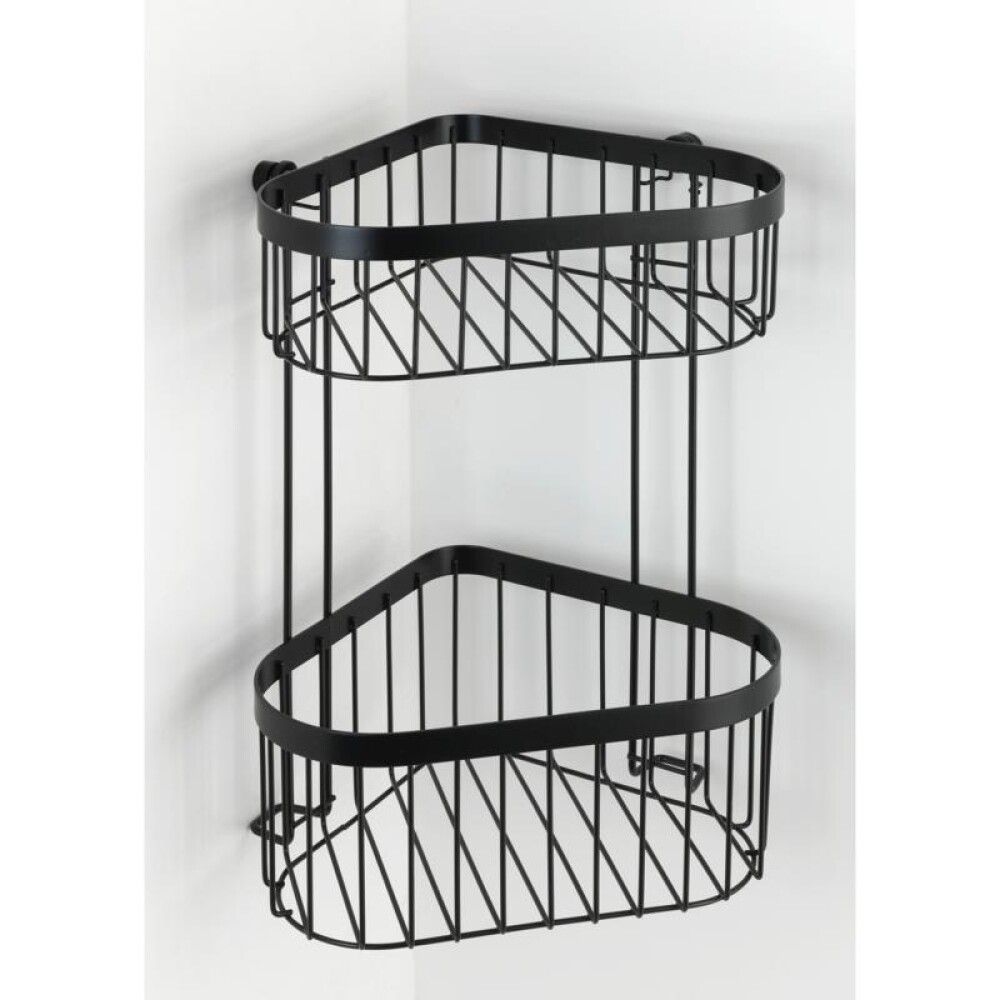 Sturtukarfa veggfest Wenko plus classic matt svört