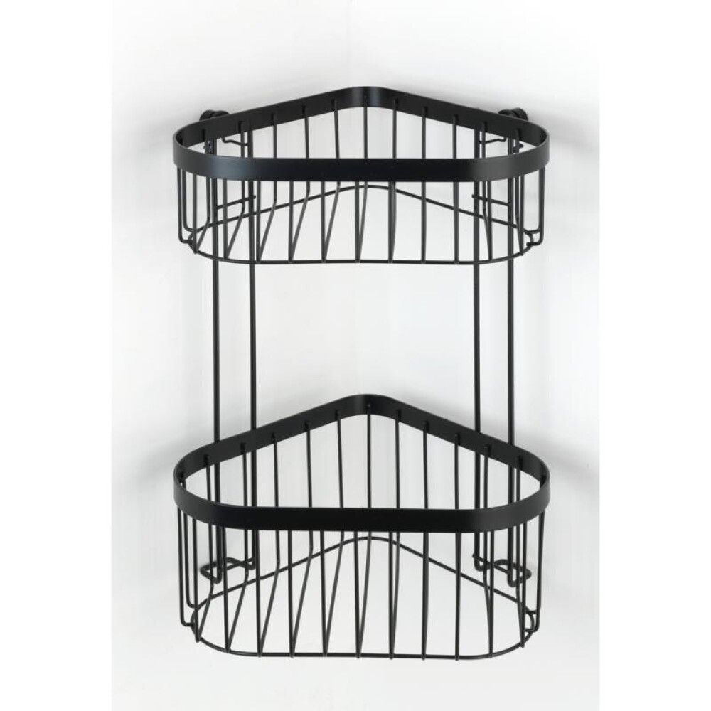 Sturtukarfa veggfest Wenko plus classic matt svört