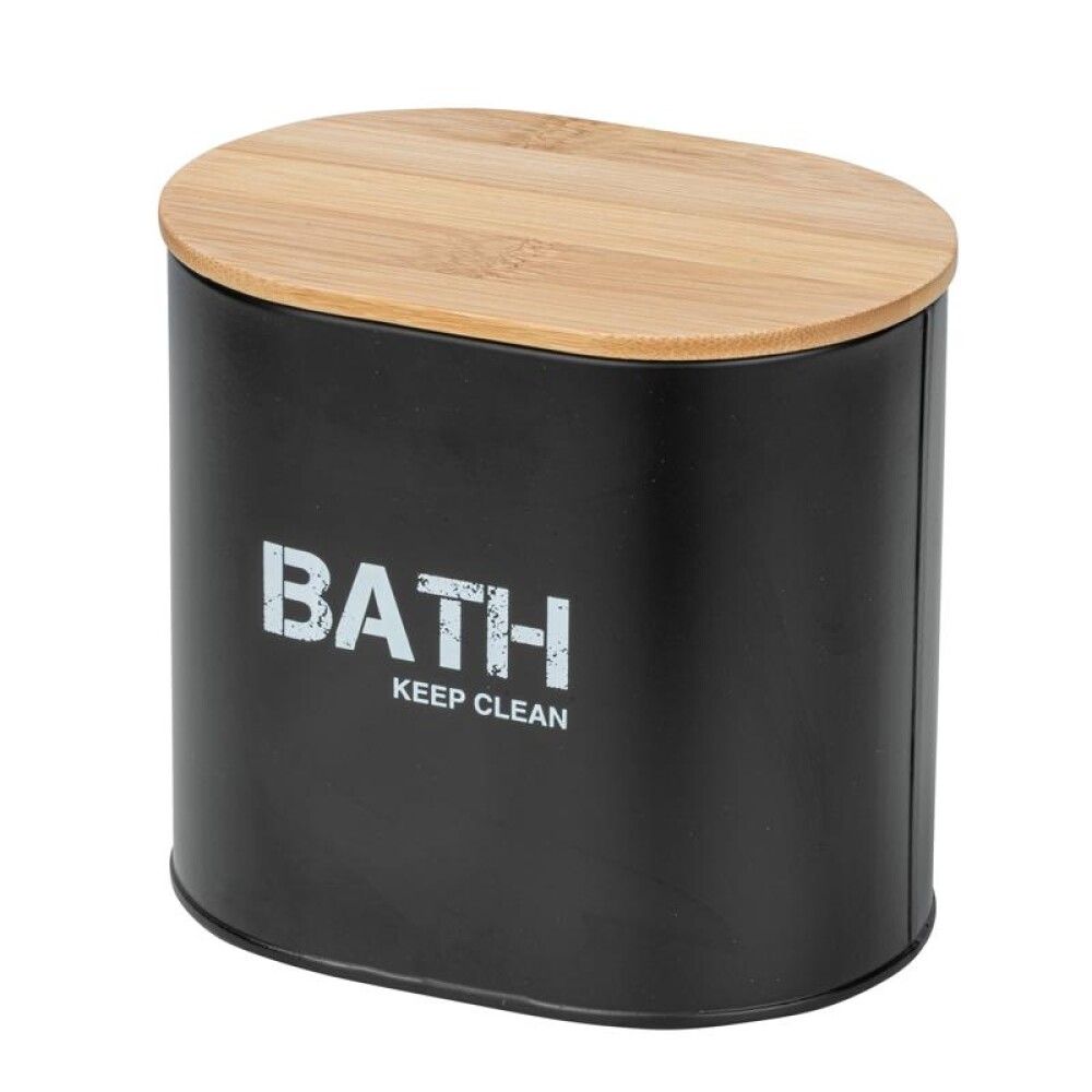 Geymslukassi með bambusloki Wenko svartur