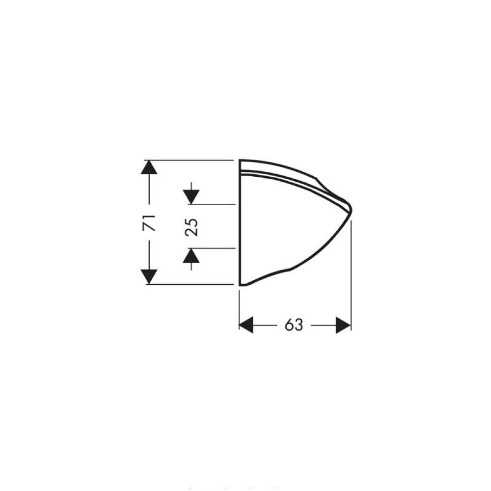 Festing fyrir sturtuhaus Porter C Hansgrohe Króm