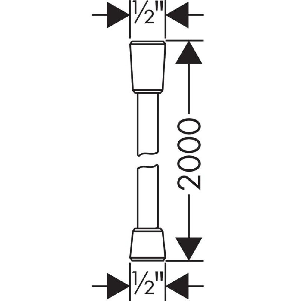 Sturtuslanga 200cm Hansgrohe Isiflex króm