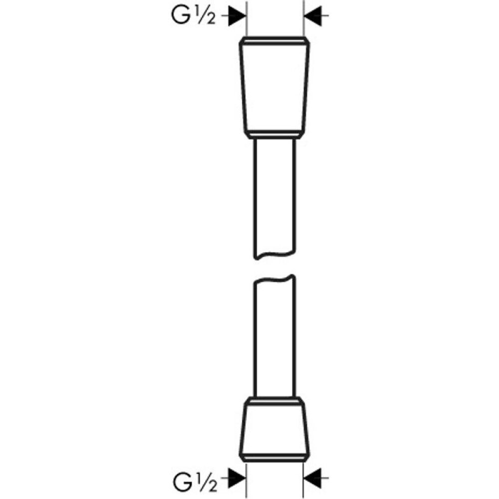 Sturtuslanga 200cm Hansgrohe Isiflex króm