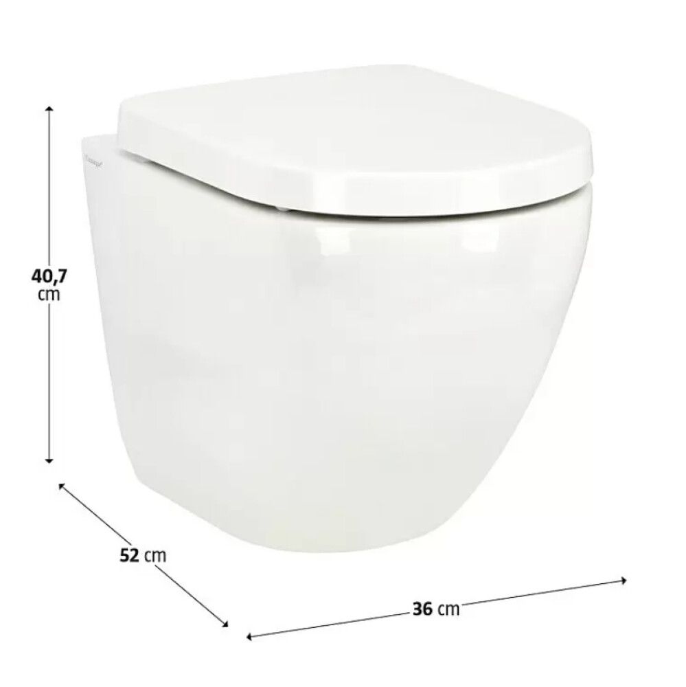 Vegghengt salerni Camargue Plus 50 hvítt með setu