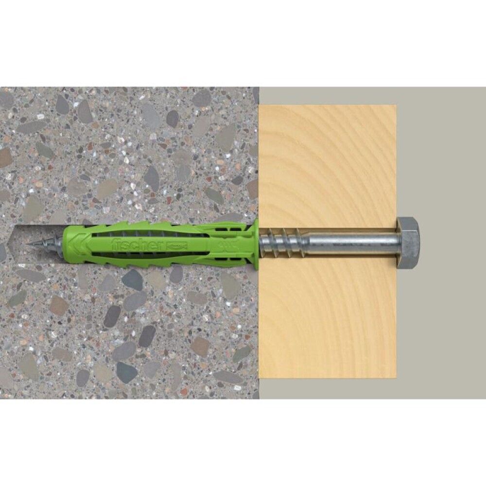 Múrtappar SX Plus Fischer grænn 12x60 mm 3 stk með skrúfum