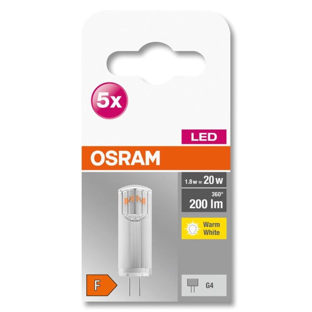 Ljósapera LED G4 2700K Osram 1,8W Ø1,3 mm