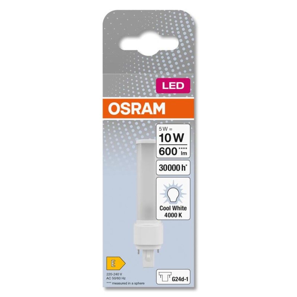 Ljósapera LED G24D-1 4000K Osram 5W Ø3,5 mm