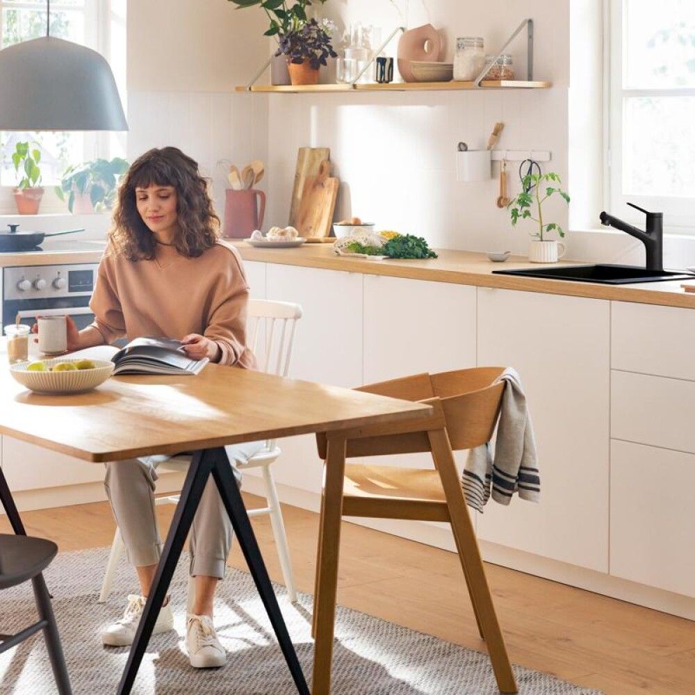 Eldhústæki útdraganlegt Hansgrohe Lean M34 matt svart