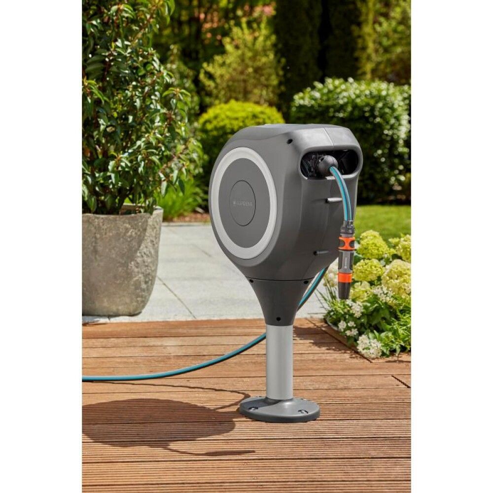 Slöngukefli á fæti 20m Gardena RollUp M hvítt