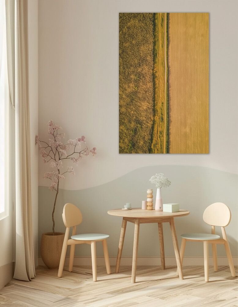 Hljóðvistarmynd landslag gult 800x1220x20 mm InEx