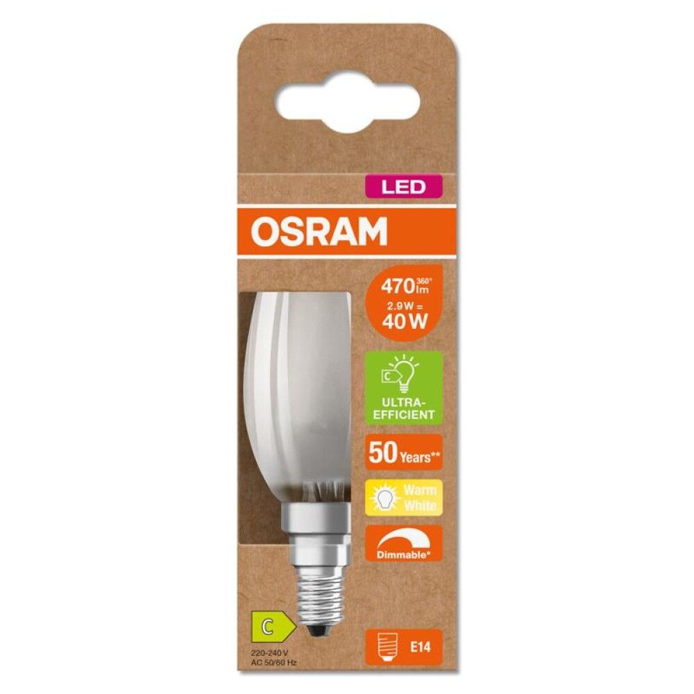 Kertapera LED E14 2700K Osram 2,9W Ø35 mm