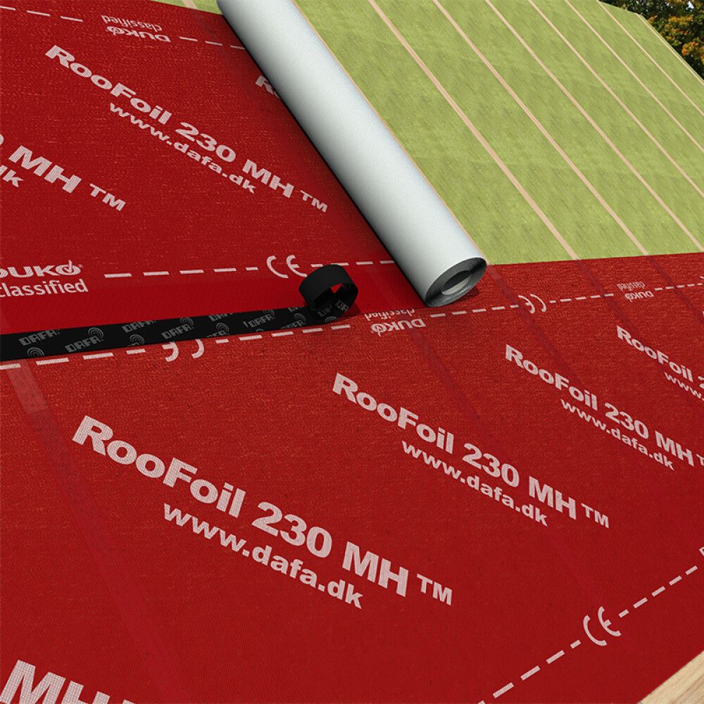 Þakundirlag RooFoil 230 MH rauður Dafa 50x1,1m