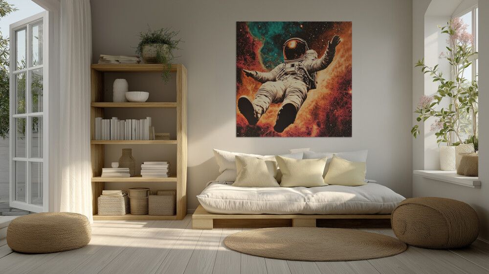 Hljóðvistarmynd geimfari 2 1220x1220x20 mm InEx