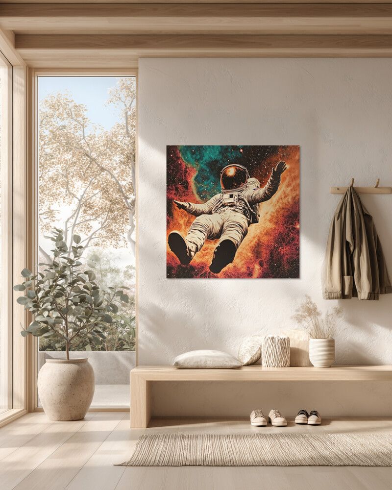 Hljóðvistarmynd geimfari 2 1220x1220x20 mm InEx