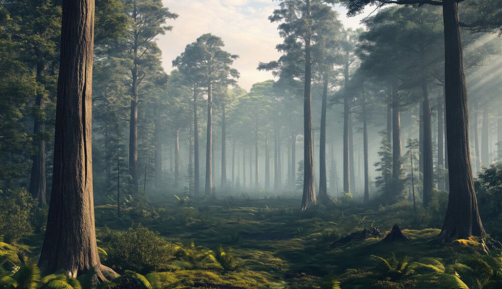 Hljóðvistarmynd landslag skógur 4200x2420x20 mm InEx