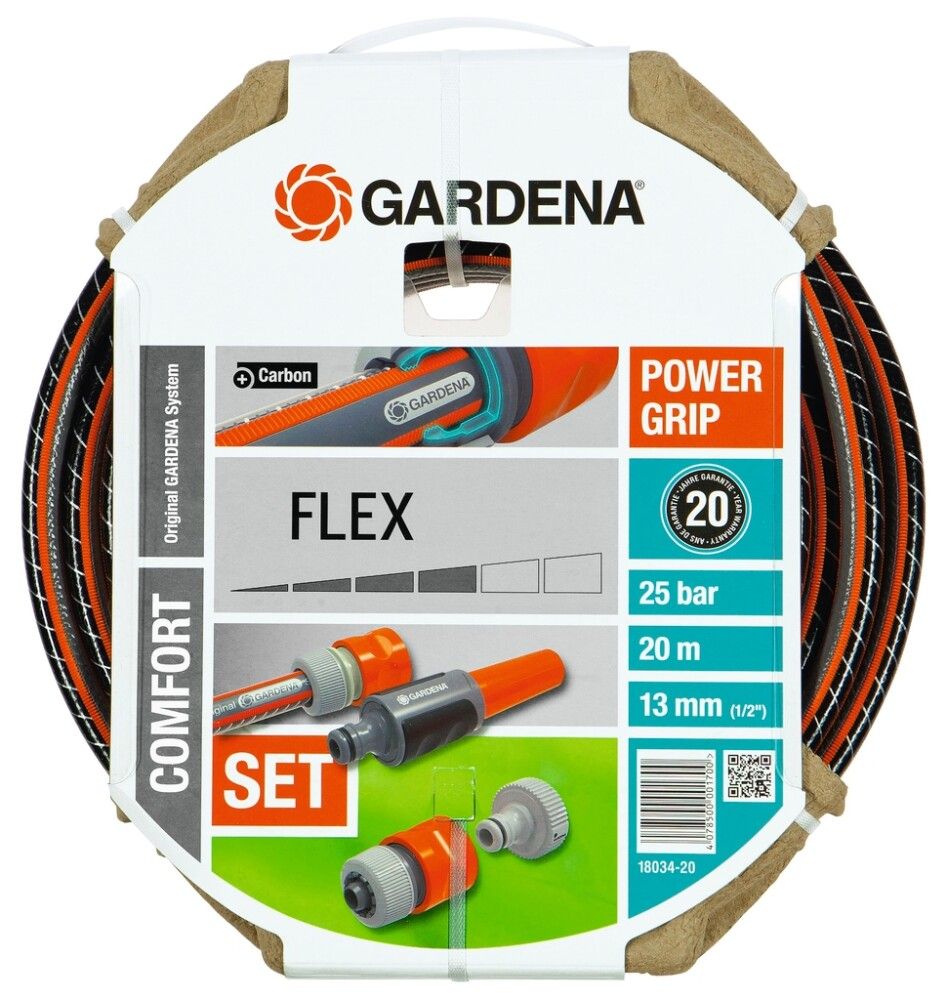 Garðslanga Flex með aukahlutum 13mm 1/2" 20m