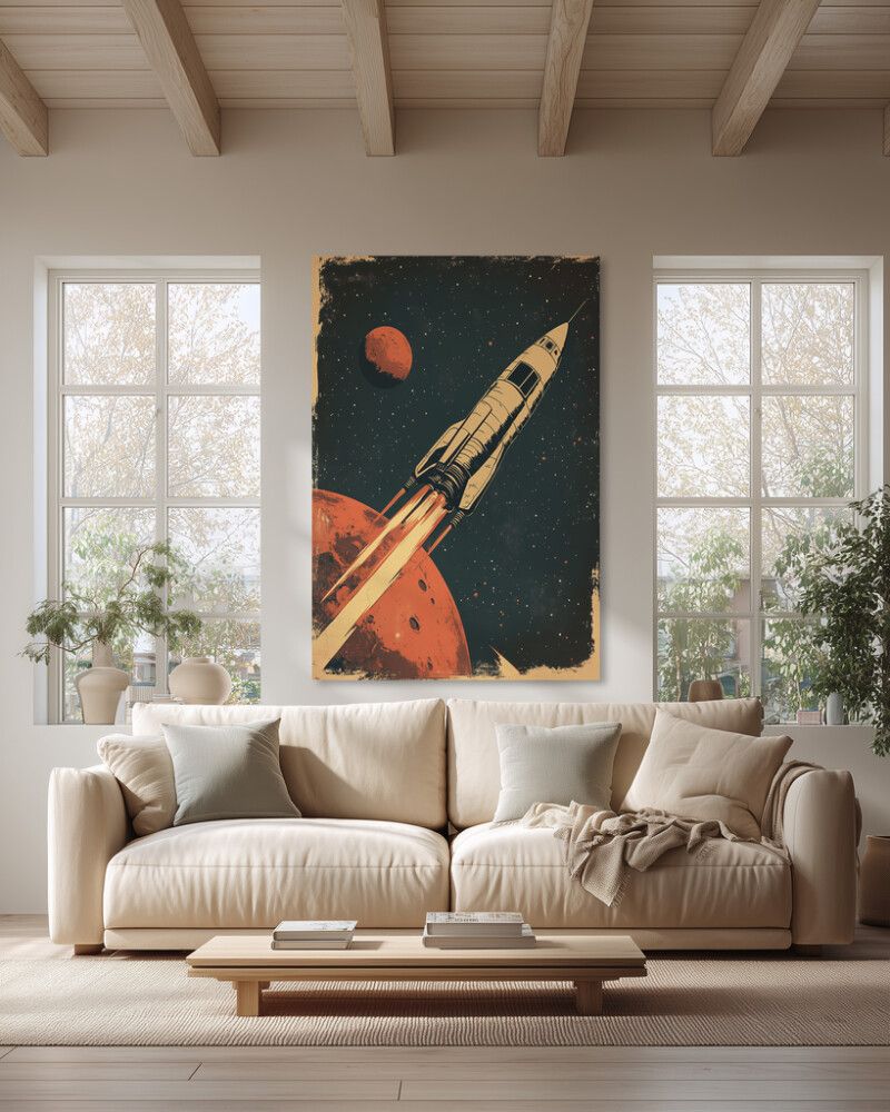 Hljóðvistarmynd geimskip 1220x1800x20 mm InEx