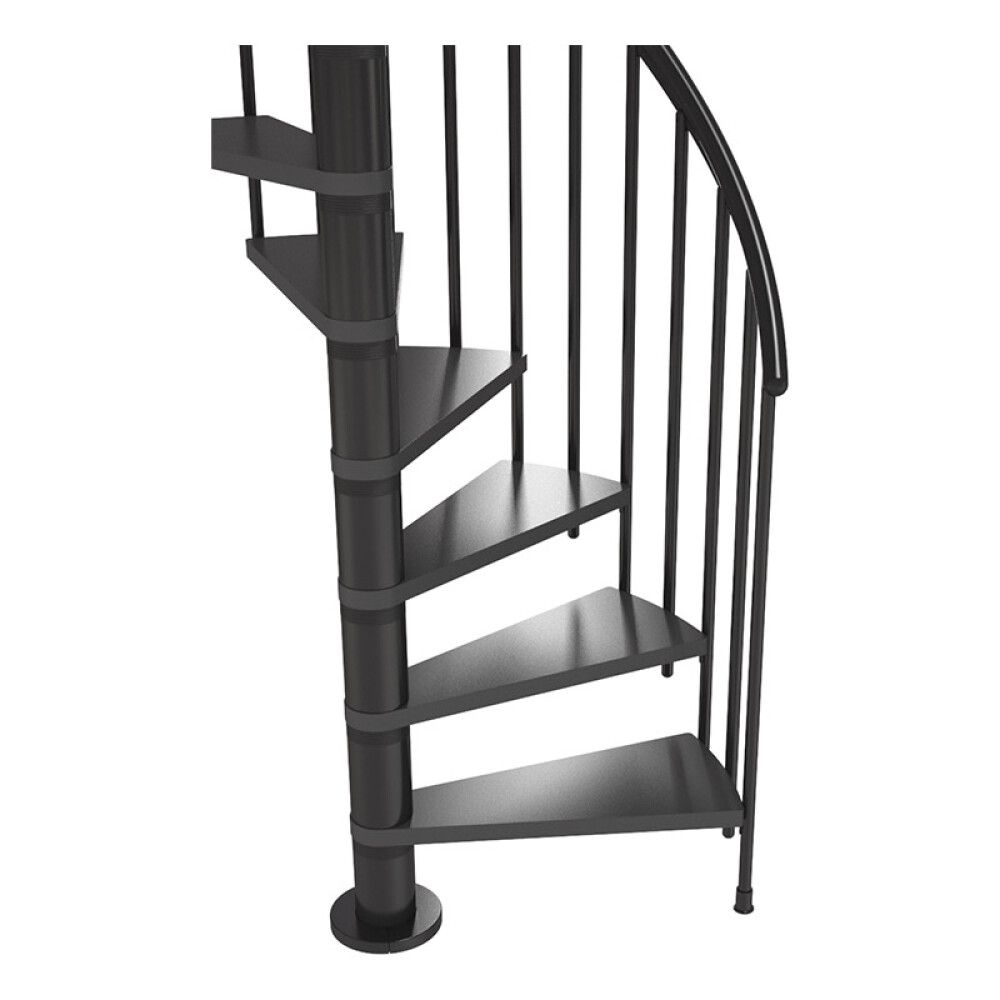 Hringstigi Ø140 cm 11 þrep 244-280 cm Calgary koksgrár