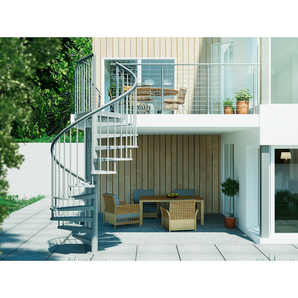 Hringstigi Ø185 cm 11+1 þrep 246-282 cm Toronto stál