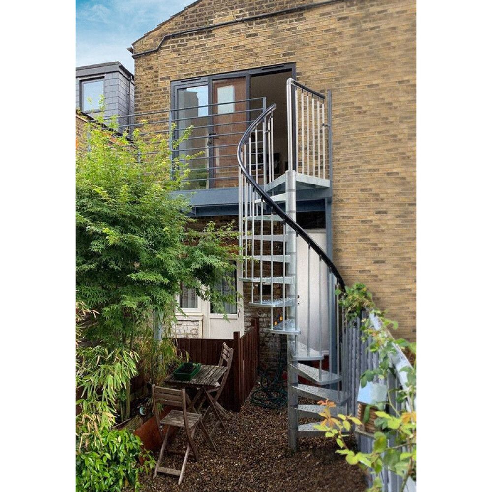 Hringstigi úti Ø125 cm 11+1 þrep 246-282 cm Toronto stál