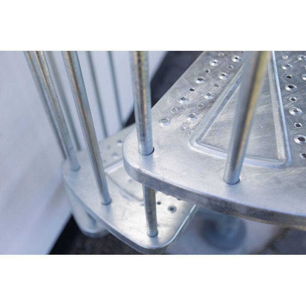 Hringstigi úti Ø125 cm 11+1 þrep 246-282 cm Toronto stál