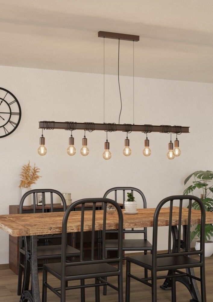 Borðstofuljós Townshend 4, E27, 60W frá Eglo, lengd 150cm