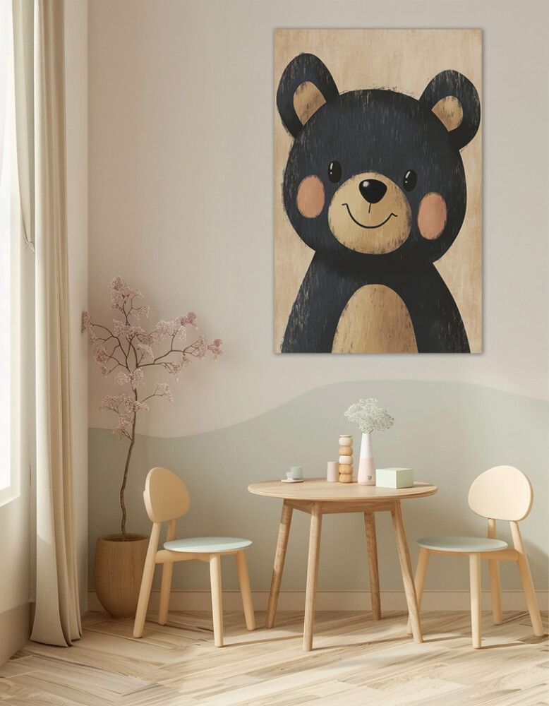 Hljóðvistarmynd björn blár 800x1220x20 mm InEx