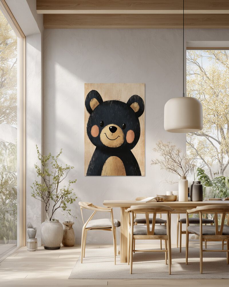 Hljóðvistarmynd björn blár 800x1220x20 mm InEx