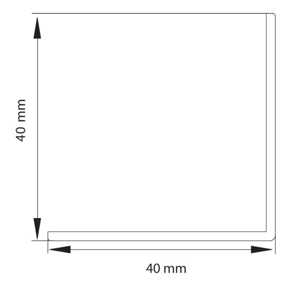 Hornalisti 40x40x2500 mm plast 