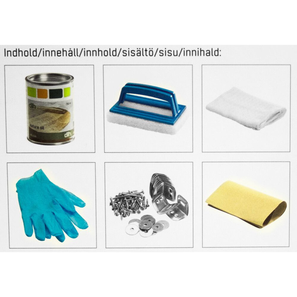 Viðhaldssett fyrir borðplötur DLH Finishbox nature oil