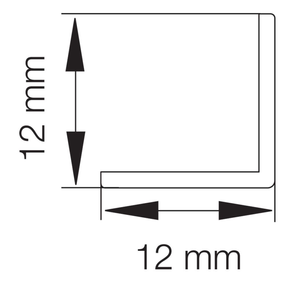 Hornalisti 12x12x2500mm Primo hvítur