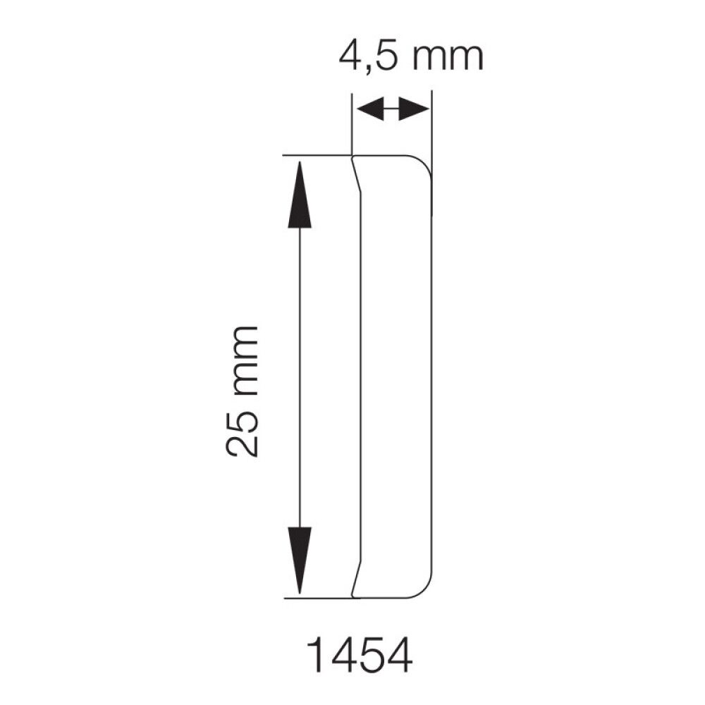Frágangslisti 4,5x25x2500mm Primo hvítur