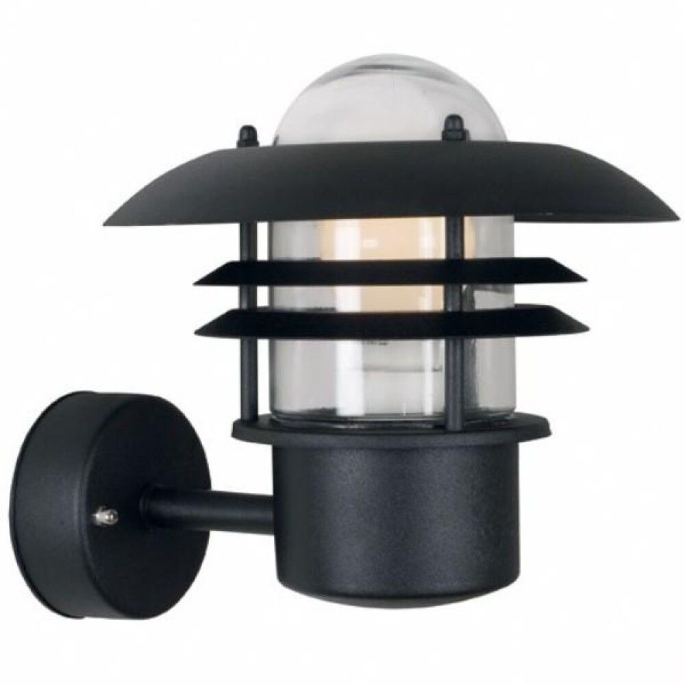 Veggljós E27 Copenhagen Ø22cm IP54 svart