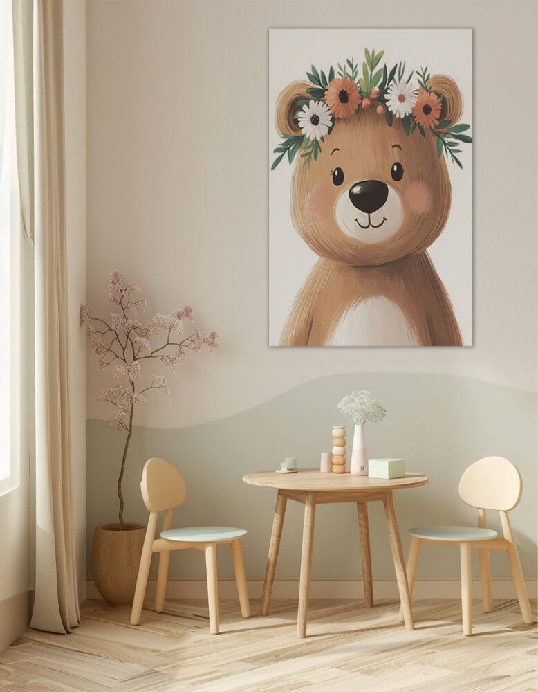 Hljóðvistarmynd björn brúnn 800x1220x20 mm InEx