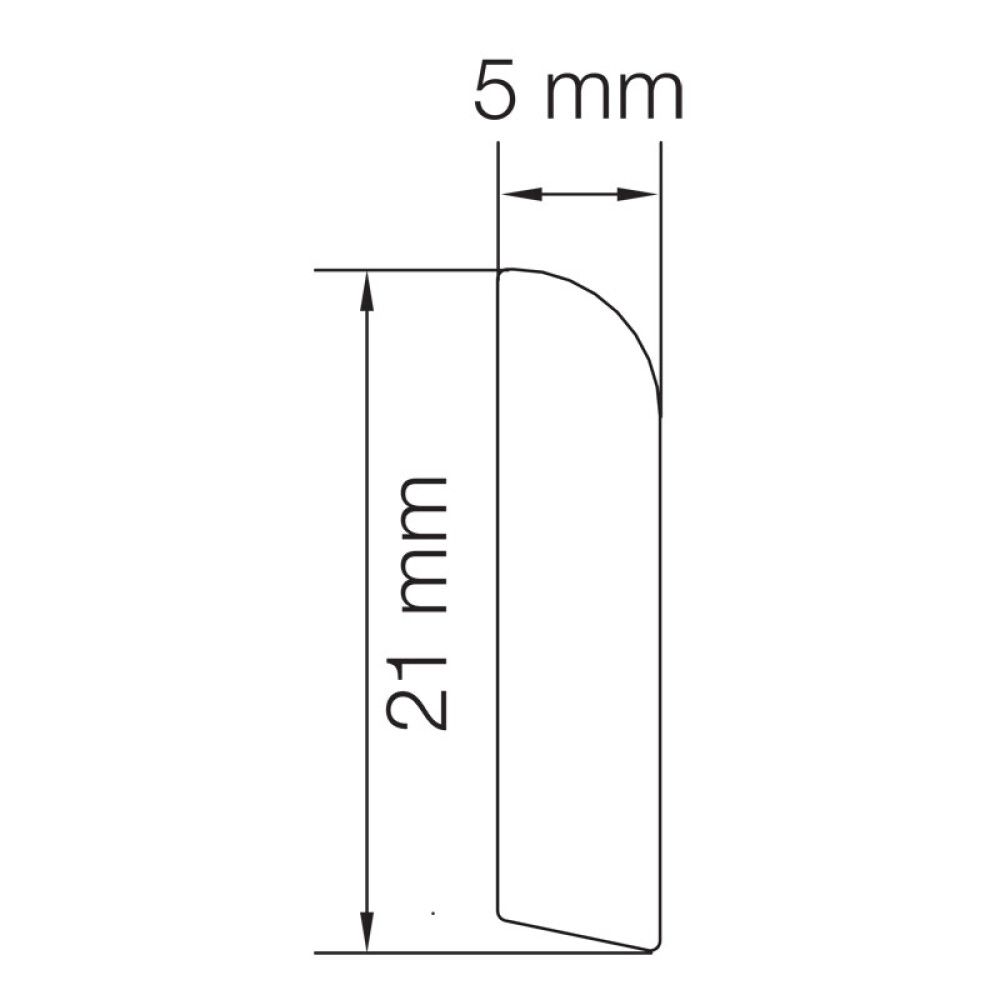 Frágangslisti 15x21x2500mm Primo hvítur