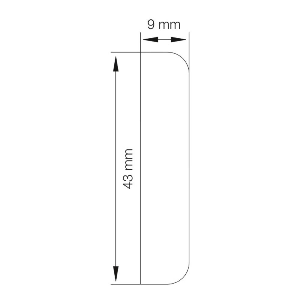 Vegglisti 43x9x2500 mm Primo hvítur