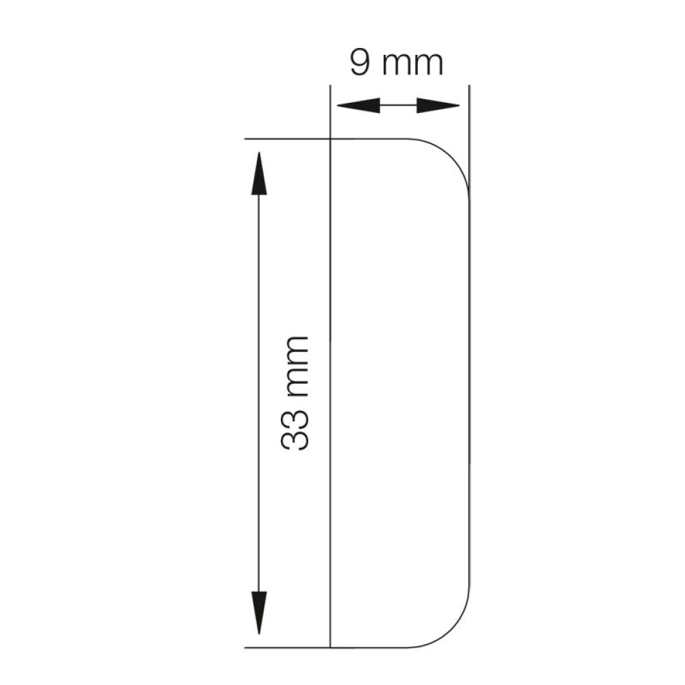 Vegglisti 9x33x2500 mm hvítur