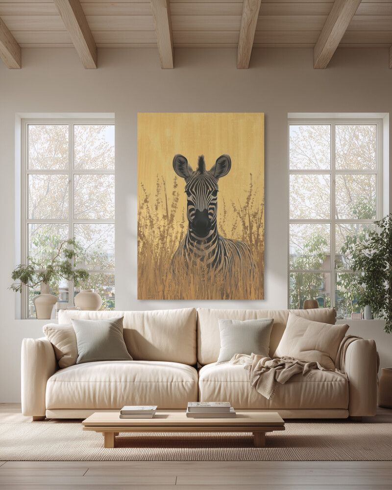 Hljóðvistarmynd sebrahestur 1220x1800x20 mm InEx